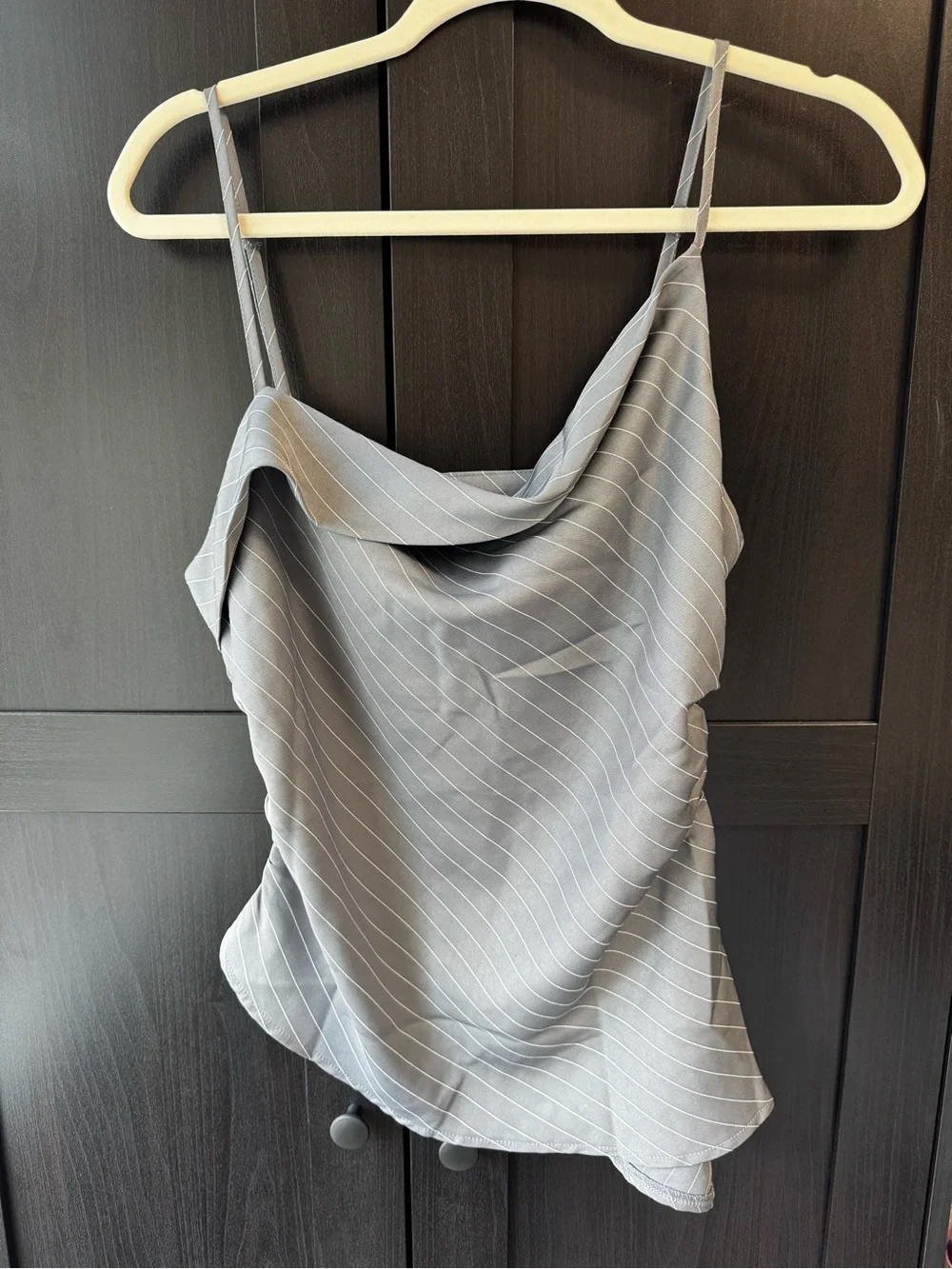 NWOT Cowl neck striped tank